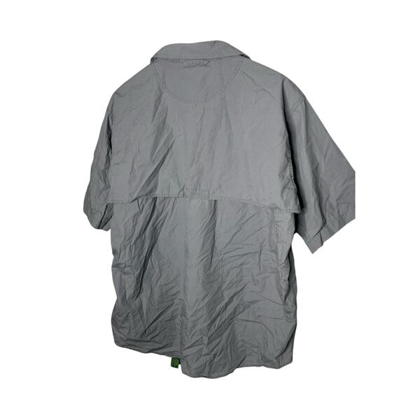Orvis mens gray button front short‎ sleeve fisherman shirt medium - Picture 2 of 4